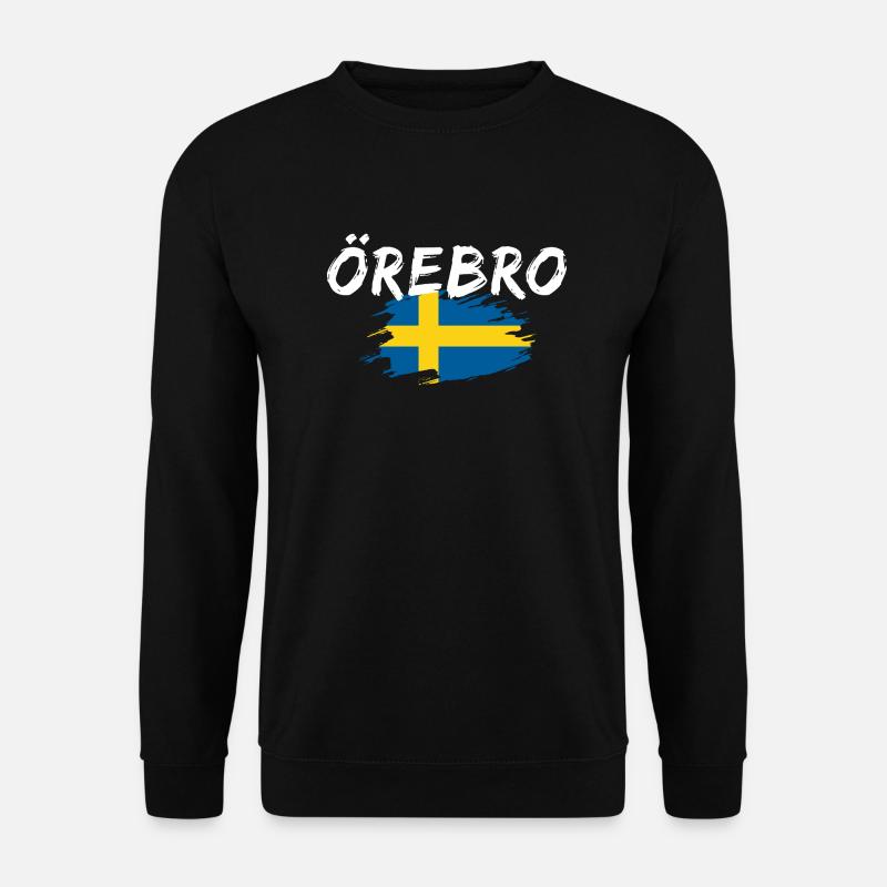 Örebro Drapeau Suède - Sweat-shirt Unisexe - noir