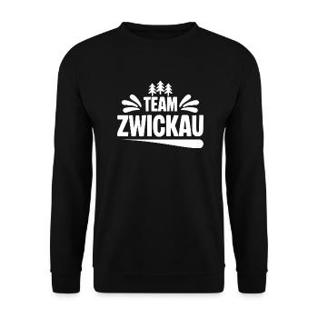 Team Zwickau - Unisex Pullover - Schwarz - Vorne - Alina (178cm) & Michal (187cm)