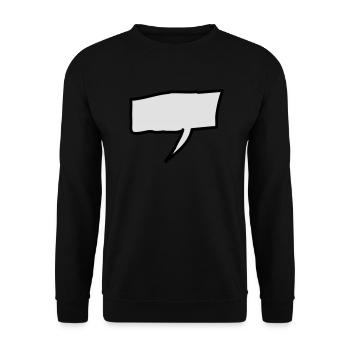 sprechblase_2c - Unisex Sweatshirt - black - Front - Alina (178cm) & Michal (187cm)