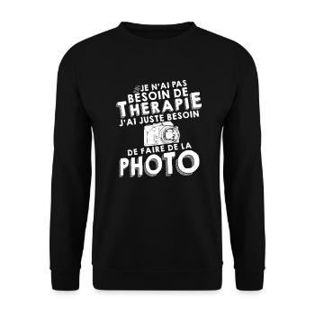 Thérapie photo - Sweat-shirt Unisexe - noir - Devant - Alina (178cm) & Michal (187cm)