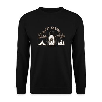 Campeur heureux - Sweat-shirt Unisexe - noir - Devant - Alina (178cm) & Michal (187cm)