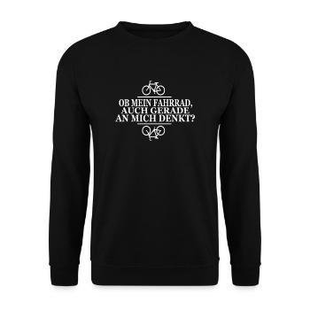 Fahrrad - Unisex Pullover - Schwarz - Vorne - Alina (178cm) & Michal (187cm)