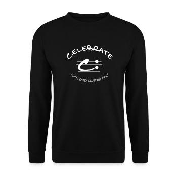 Logo Notenschlüssel - Unisex Pullover - Schwarz - Vorne - Alina (178cm) & Michal (187cm)