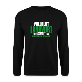 Landwirt Landwirte Bauer Geburtstag Geschenk - Unisex Pullover - Schwarz - Vorne - Alina (178cm) & Michal (187cm)