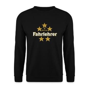 Vom Grafik Designer--5 Sterne Fahrlehrer - Unisex Pullover - Schwarz - Vorne - Alina (178cm) & Michal (187cm)