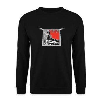 Navire viking brûlant - Sweat-shirt Unisexe - noir - Devant - Alina (178cm) & Michal (187cm)
