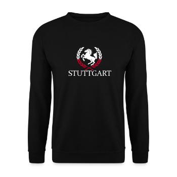 Stuttgart Lorbeer - Unisex Pullover - Schwarz - Vorne - Alina (178cm) & Michal (187cm)