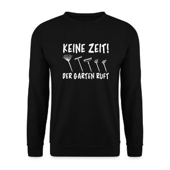 Keine Zeit der Garten ruft - Unisex Pullover - Schwarz - Vorne - Alina (178cm) & Michal (187cm)