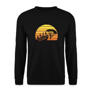 Paraglider Evolution Paragliding - Unisex Sweatshirt - black - Front - Alina (178cm) & Michal (187cm)