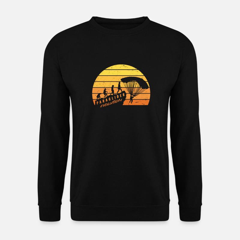 Paraglider Evolution Gleitschirmfliegen - Unisex Pullover - Schwarz