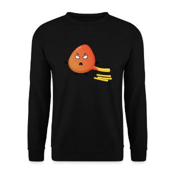 Potato Chips French Fries Funny Gift - Unisex Pullover - Schwarz - Vorne - Alina (178cm) & Michal (187cm)