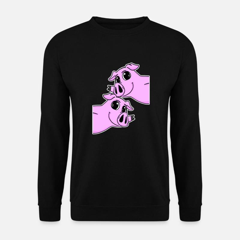 Schwein Schweine - Unisex Pullover - Schwarz