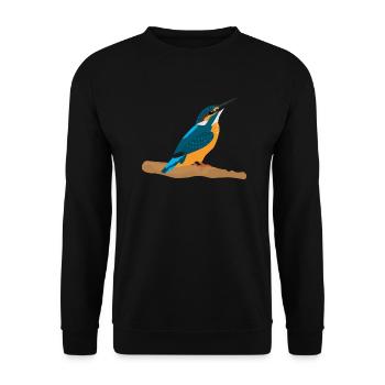 Kingfisher - Unisex Sweatshirt - black - Front - Alina (178cm) & Michal (187cm)