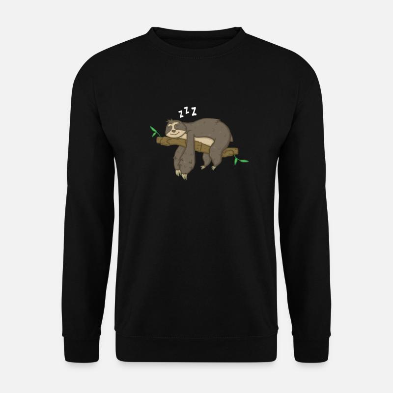 Faultier Schlafen Relax - Unisex Pullover - Schwarz
