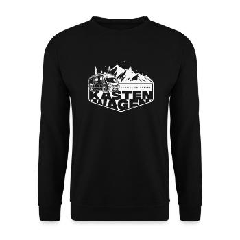 Kastenwagen Camping Abenteuer - Unisex Pullover - Schwarz - Vorne - Alina (178cm) & Michal (187cm)