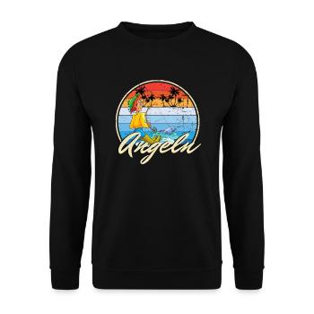 Pêcheur à la ligne motif amusant comme idée cadeau - Sweat-shirt Unisexe - noir - Devant - Alina (178cm) & Michal (187cm)