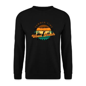 Plage de Angler Wood - Sweat-shirt Unisexe - noir - Devant - Alina (178cm) & Michal (187cm)