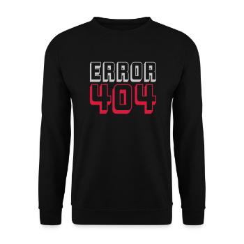 Error 404 Computer Connection - Unisex Sweatshirt - black - Front - Alina (178cm) & Michal (187cm)