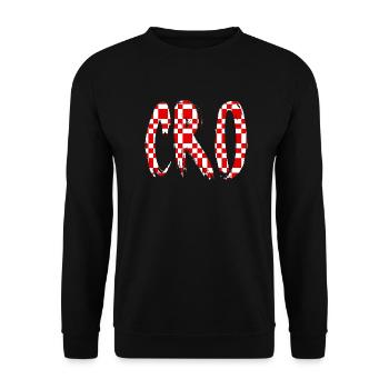 Kroatien Kroatisch Hrvatska Kroaten Kroaten Kroaten - Unisex Pullover - Schwarz - Vorne - Alina (178cm) & Michal (187cm)