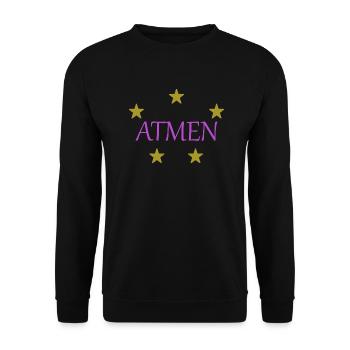 Atmen - Unisex Pullover - Schwarz - Vorne - Alina (178cm) & Michal (187cm)