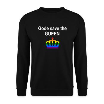 Gode Save The Guine - Sweat-shirt Unisexe - noir - Devant - Alina (178cm) & Michal (187cm)