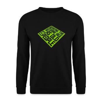 being old people age - Unisex Sweatshirt - black - Front - Alina (178cm) & Michal (187cm)