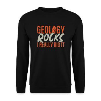 Rockhound Geology Rock Collecting Stone Collectors - Unisex Sweatshirt - black - Front - Alina (178cm) & Michal (187cm)
