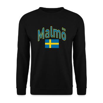 Malmö Sweden flag - Unisex Sweatshirt - black - Front - Alina (178cm) & Michal (187cm)