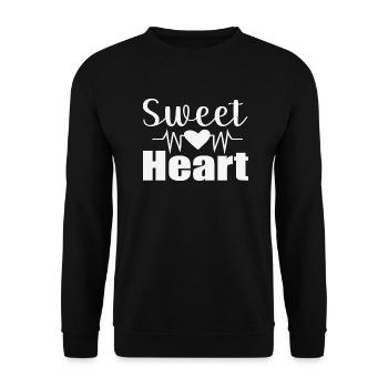 Mon coeur - Sweat-shirt Unisexe - noir - Devant - Alina (178cm) & Michal (187cm)