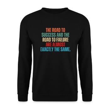 La voie du succès et la voie de l’échec - Sweat-shirt Unisexe - noir - Devant - Alina (178cm) & Michal (187cm)