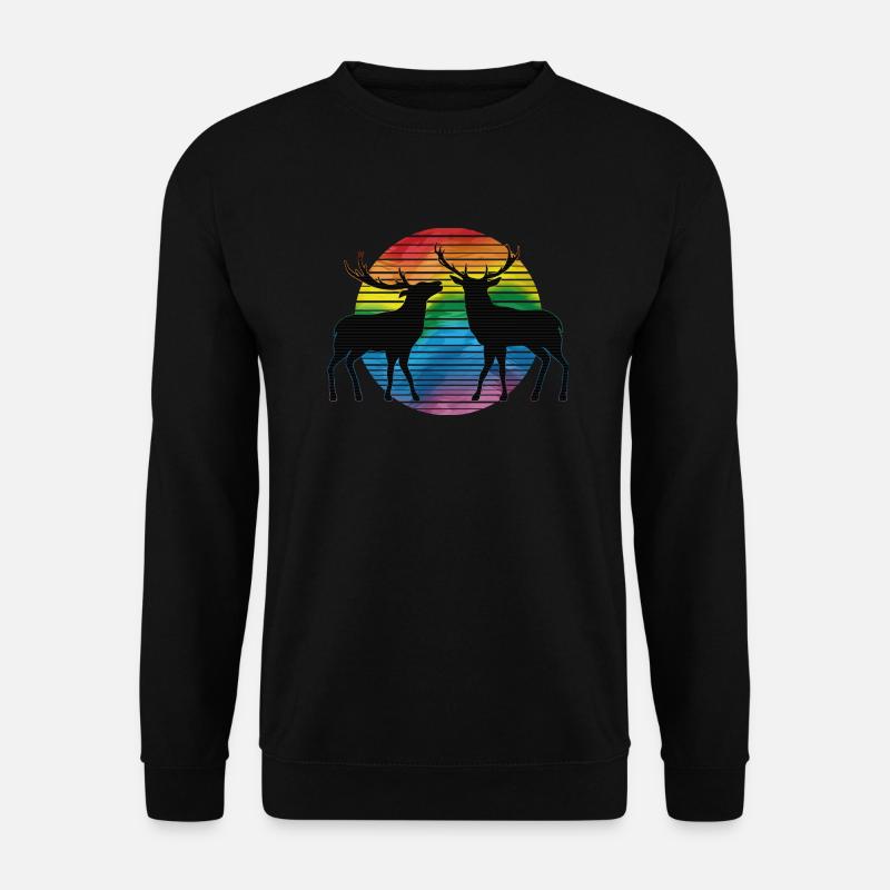Hirsch - Unisex Pullover - Schwarz