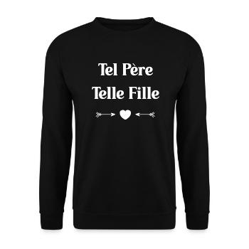 Tel père telle fille - Sweat-shirt Unisexe - noir - Devant - Alina (178cm) & Michal (187cm)