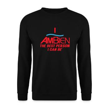 Ich bin die beste Person, die ich sein kann - Unisex Pullover - Schwarz - Vorne - Alina (178cm) & Michal (187cm)