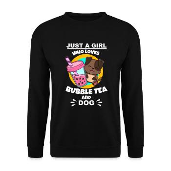 Bubble Tea Bubble Tea Girl Cadeau - Sweat-shirt Unisexe - noir - Devant - Alina (178cm) & Michal (187cm)