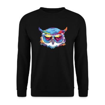 Chou la chouette - Sweat-shirt Unisexe - noir - Devant - Alina (178cm) & Michal (187cm)