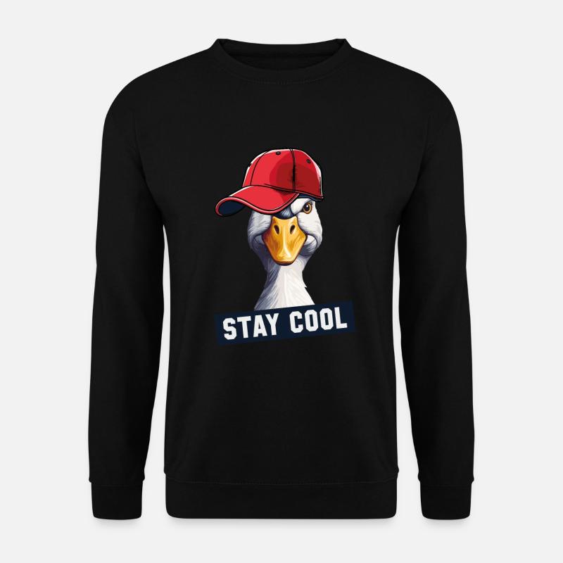 Ente mit Kappe - Unisex Pullover - Schwarz