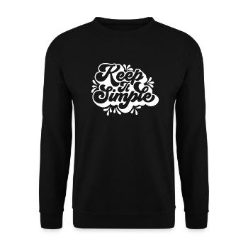 Halte es einfach - Unisex Pullover - Schwarz - Vorne - Alina (178cm) & Michal (187cm)