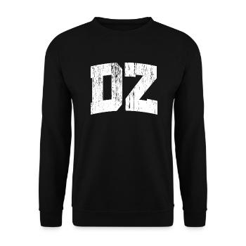 DZ vintage style - Sweat-shirt Unisexe - noir - Devant - Alina (178cm) & Michal (187cm)