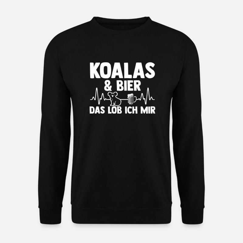 Koalabär Bier Koala - Unisex Pullover - Schwarz