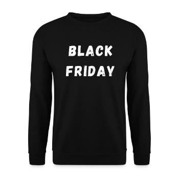 Black friday blanc - Sweat-shirt Unisexe - noir - Devant - Alina (178cm) & Michal (187cm)