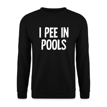Je fais dans les piscines, blagues drôles, dictons sarcastiques - Sweat-shirt Unisexe - noir - Devant - Alina (178cm) & Michal (187cm)