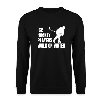 Joueur de hockey sur glace Fan de hockey Équipe de hockey sur glace Hockey sur glace - Sweat-shirt Unisexe - noir - Devant - Alina (178cm) & Michal (187cm)