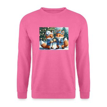 Mignon petit renard démon vie quotidienne - biscuits - Sweat-shirt Unisexe - rose - Devant