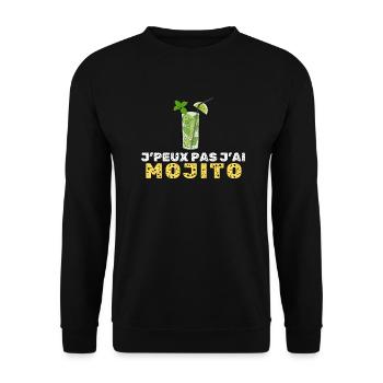 Je peux pas mojito - Sweat-shirt Unisexe - noir - Devant - Alina (178cm) & Michal (187cm)
