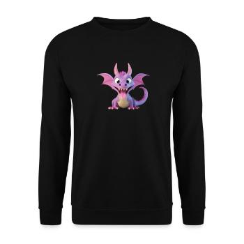Wer sagt das ein Monster nicht niedlich aussieht? - Unisex Pullover - Schwarz - Vorne - Alina (178cm) & Michal (187cm)