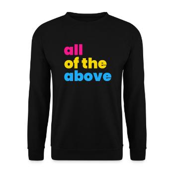 Pansexual Pride Tout ce qui précède LGBTQ Pan Flag - Sweat-shirt Unisexe - noir - Devant - Alina (178cm) & Michal (187cm)