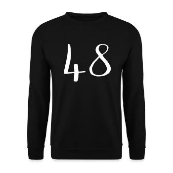 48 - Unisex Sweatshirt - black - Front - Alina (178cm) & Michal (187cm)