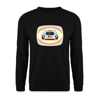 917 Retro Sportscar - Unisex Pullover - Schwarz - Vorne - Alina (178cm) & Michal (187cm)