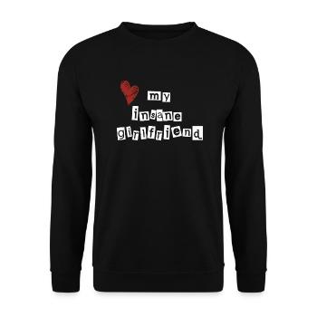 J’aime ma petite amie folle - Sweat-shirt Unisexe - noir - Devant - Alina (178cm) & Michal (187cm)