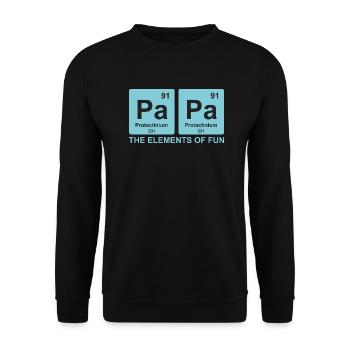 Dad Elements Science Gift Funny Dad - Unisex Sweatshirt - black - Front - Alina (178cm) & Michal (187cm)